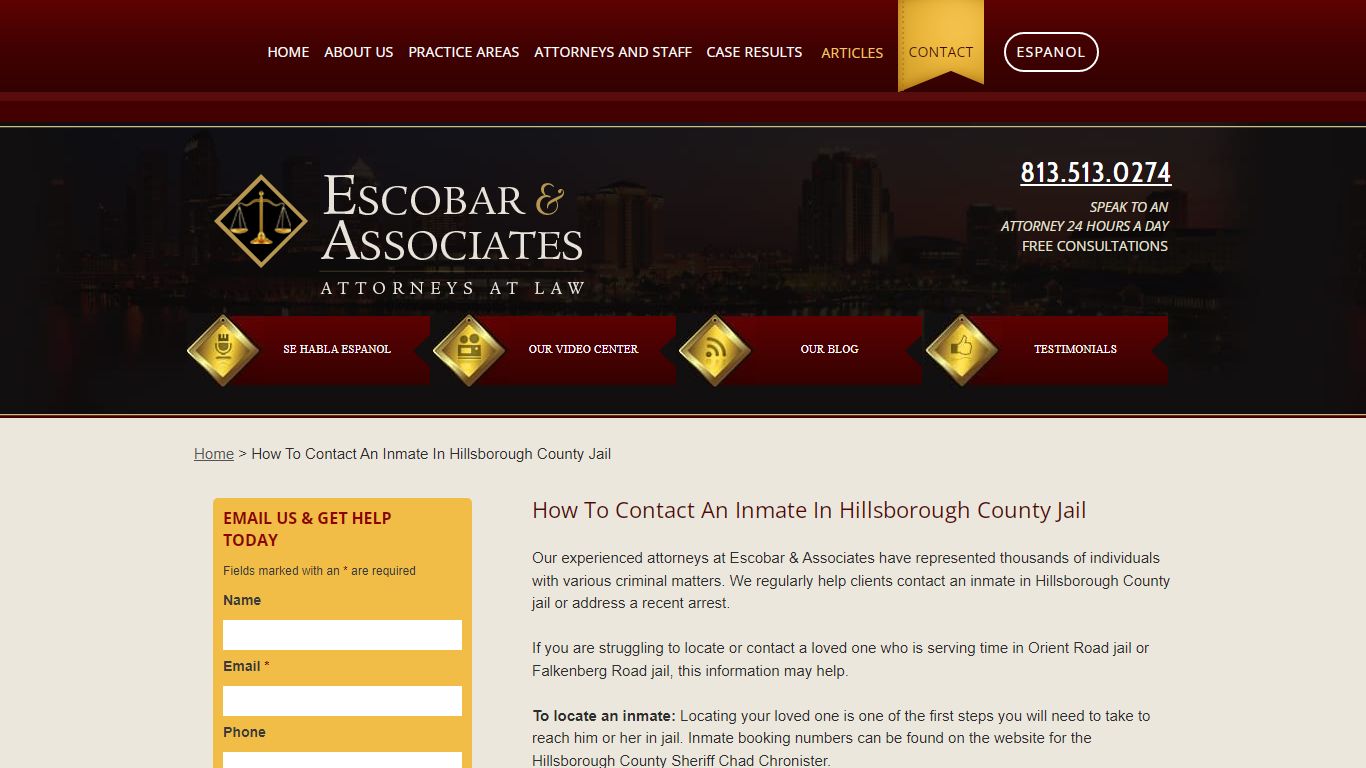 How To Contact An Inmate In Hillsborough County Jail
